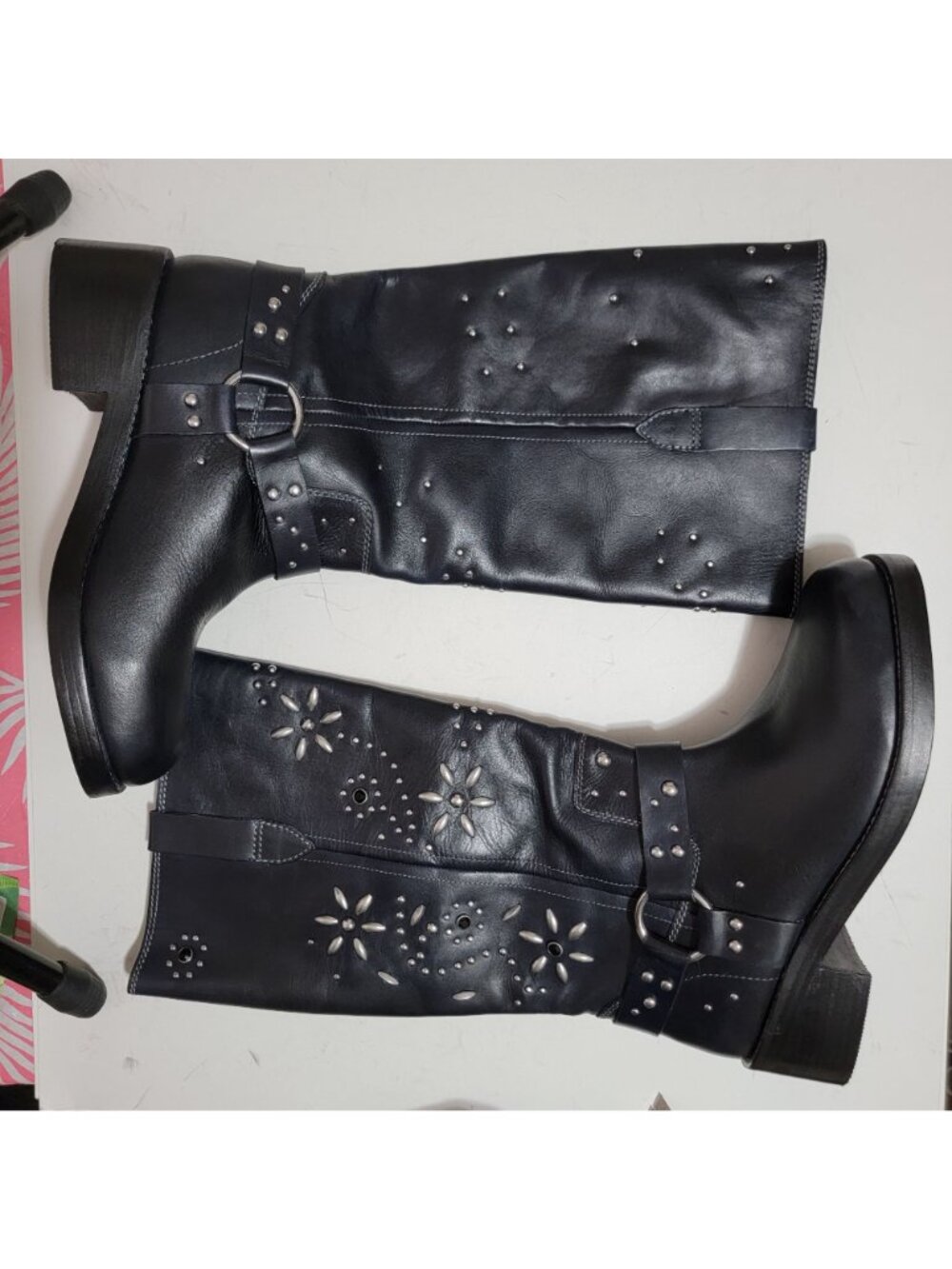 NEW Free People Blaze Embellished Boots Festival Moto Contemporary Womens 11 - Picture 2 of 10